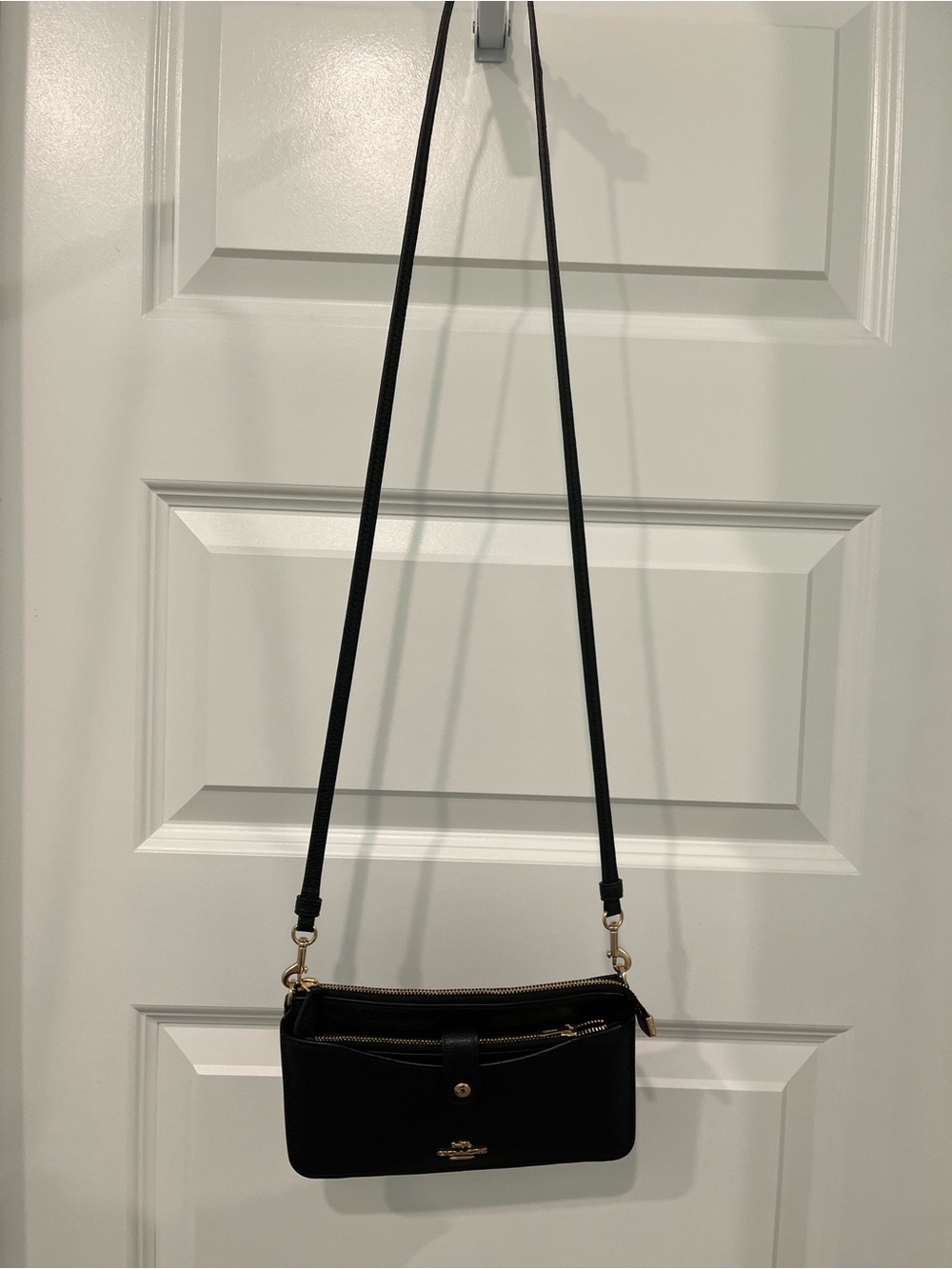 Coach Black Leather Crossbody with wallet